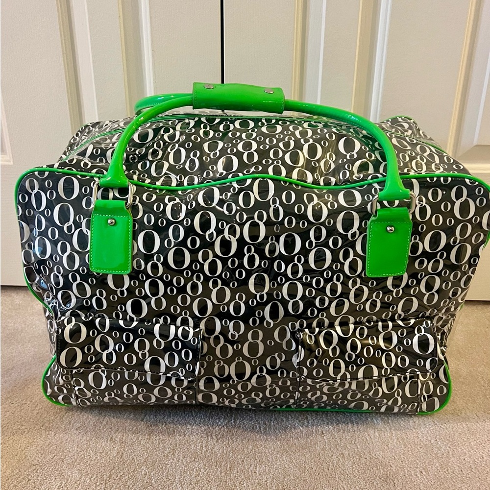Rare Vintage Oprah Show Oprah Store Weekender Travel Bag New Black White Green